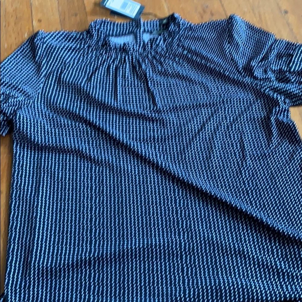 Adrianna Pappel high ruffle neck blouse. NWT.